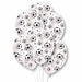 Football Print White Latex Balloons 11"