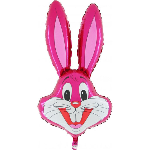 26 Inch Bunny Head Balloon - Pink (Flat)