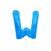 16'' Foil Letter W - Blue Packaged Air Fill