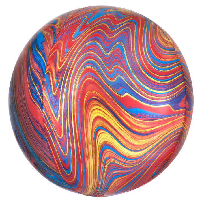 15'' Foil Orbz Colourful Marblez 1Pk