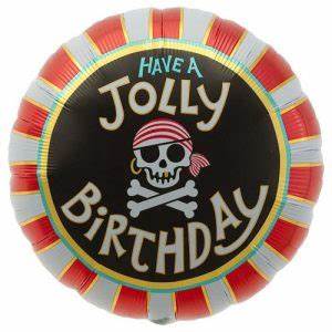 Jolly Birthday Pirate Balloon 18"