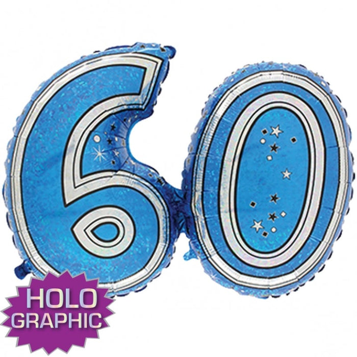 28'' Foil Super Shape Blue 60th