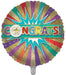 Congrats! Star Burst 18 Inch Foil Balloon