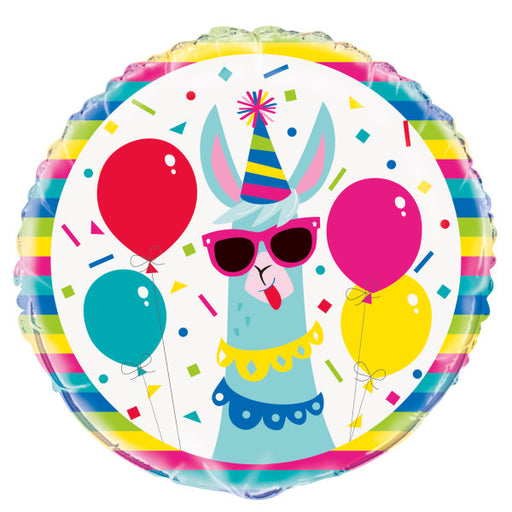 Llama Birthday / Celebration Foil Balloon
