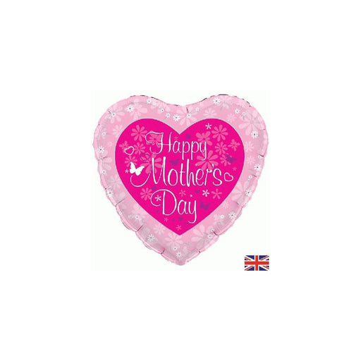 18'' Foil Mothers Day Butterfly Heart
