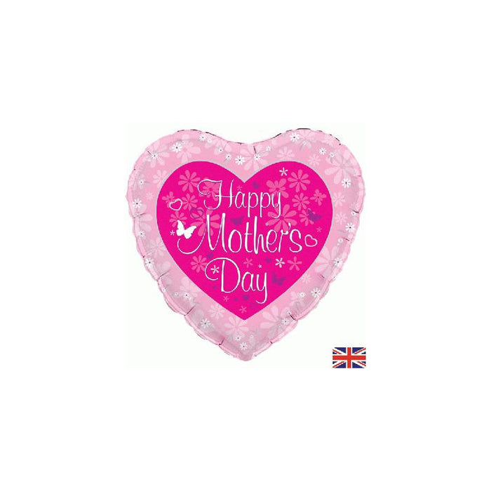 18'' Foil Mothers Day Butterfly Heart