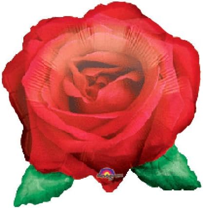 25'' Red Rose Super Shape Foil (Flat)