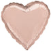 18 Inch Heart Rose Gold Plain Foil (Flat)