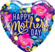 Happy Mothers Day Colourful Peonies Foil Balloon 18''