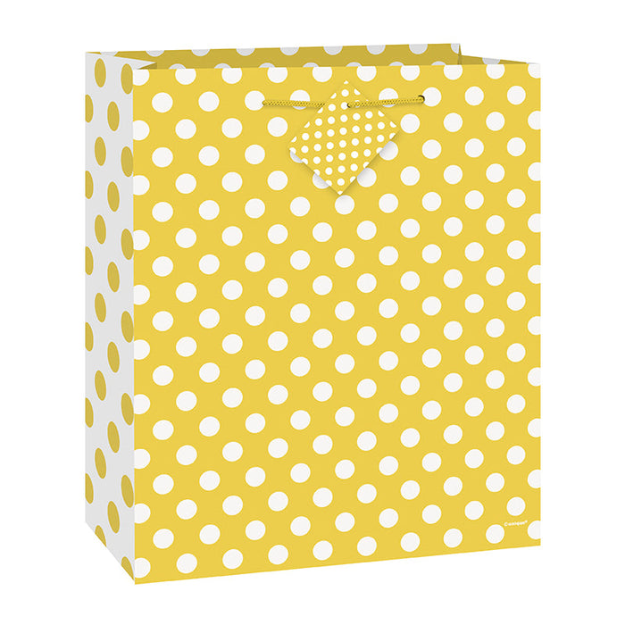 Yellow Dots Medium Gift Bag