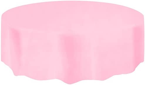 Pretty Pink Round Plastic Tablecover 213 Dia