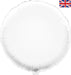 18'' Packaged Round White Foil Balloon