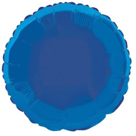 Solid Round Foil Balloon 18'',  - Royal Blue