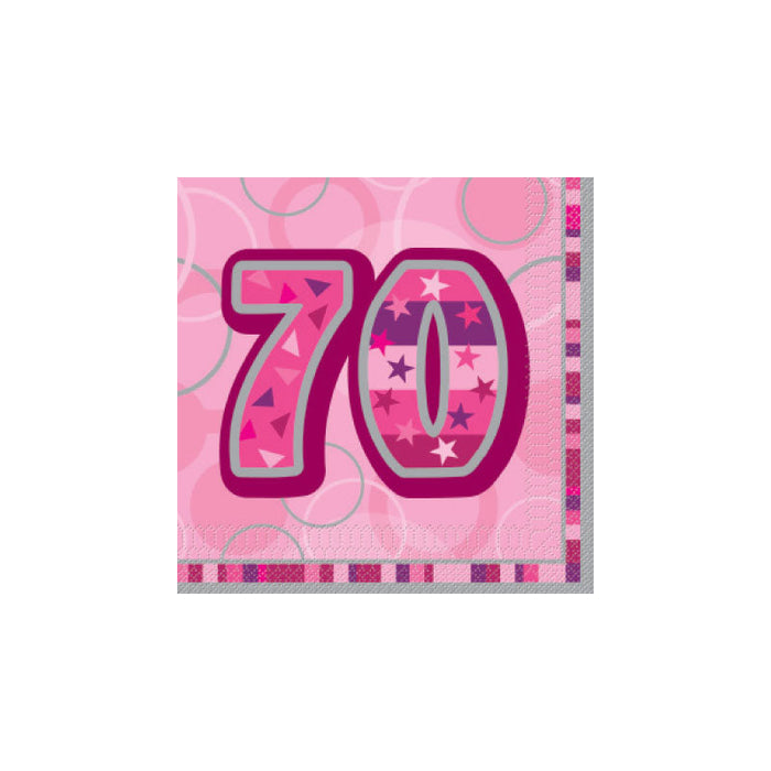 70 Glitz Pink Napkin 16pk