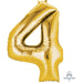 34'' Shape Foil Number 4 - Gold (Anagram)