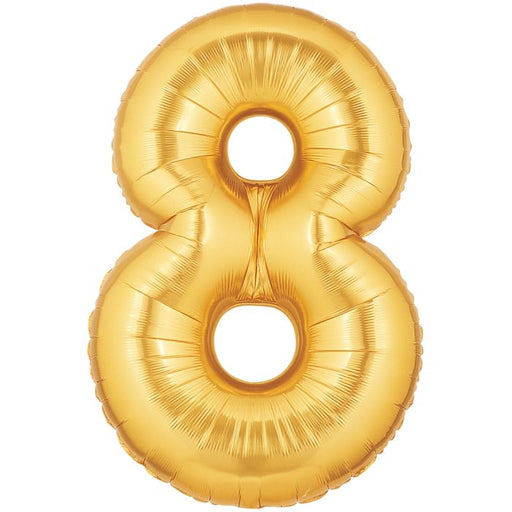 40'' Jumbo Gold Number 8 Foil Balloon