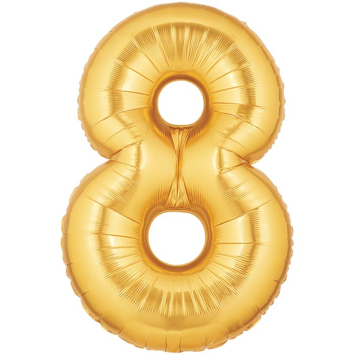 40'' Jumbo Gold Number 8 Foil Balloon