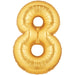 40'' Jumbo Gold Number 8 Foil Balloon