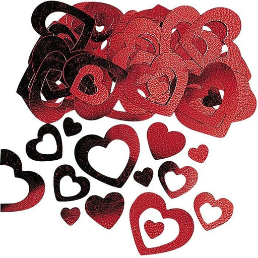Red Die-Cut Heart Confetti 14g