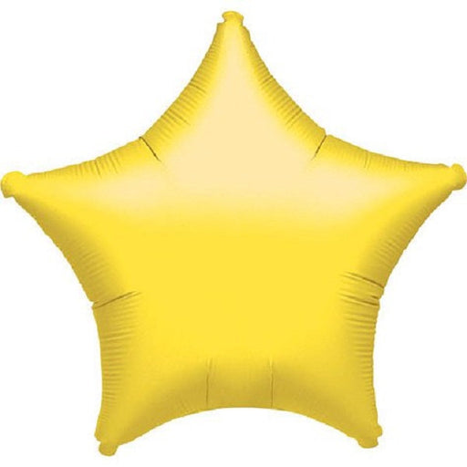 19 Inch Yellow Star Shape Foil Balloon (Flat)
