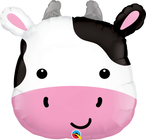 28" Cute Cows Face Foil Balloon