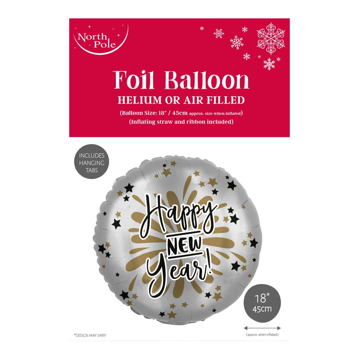 EuroWrap Foil Balloon 18" Happy New Year Foil Balloon