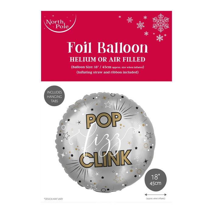 EuroWrap 18" Pop Clink Fizz Foil Balloon