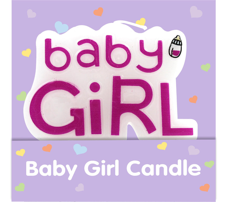 EuroWrap Baby Girl Candle