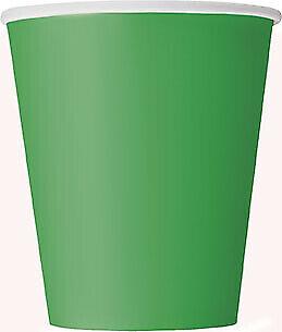 Emerald Green Paper Party Cups 8pk
