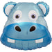 14'' HAPPY HIPPO HEAD AIR FILL BALLOON