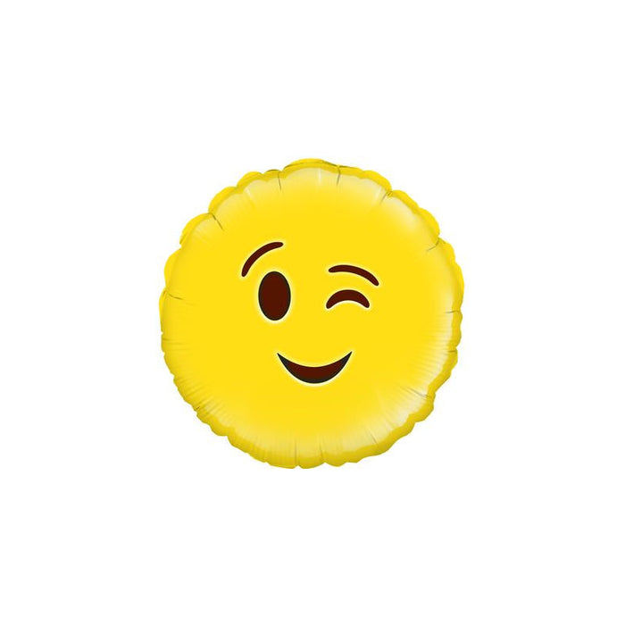 18'' Wink Emoji Foil Balloon