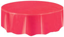 Red Round Plastic Tablecover 213 Dia