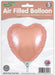 Oaktree UK Foil Balloon Rose Gold Heart (9 Inch) Packaged 5pk