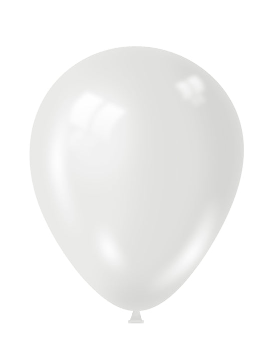 Fantasia Latex Balloons 5" White Pastel Balloons 50pk