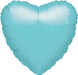 18 Inch Heart Robin Egg Blue Plain Foil (Flat)