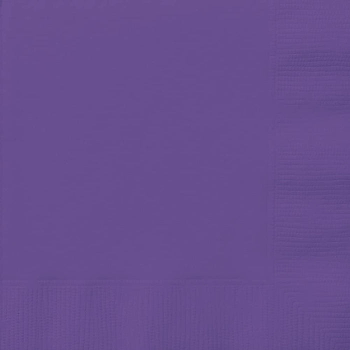 Neon Purple Lunch Napkins 23pk