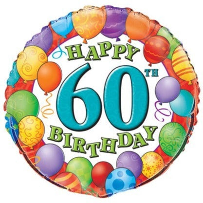18'' Foil 60th Birthday Balloons