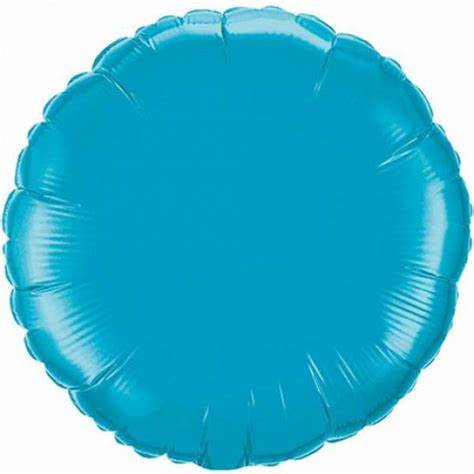 9 Inch Round Turquoise Foil (Flat)