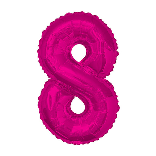 34'' Shape Foil Number 8 - Pink (Unique)