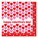 Happy Valentines Hearts Lunch Napkins 16pk