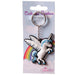 Blue Pvc Unicorn Keyring