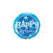 9'' Blue Happy Bday Airfill Foil (Requires Heat Seal) 10pk