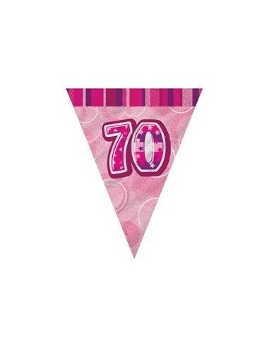 Glitz Pink 70 Flag Banner 12Ft