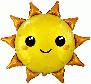 FlexMetal Foil Balloons 11 Inch Mini Sun (Flat)