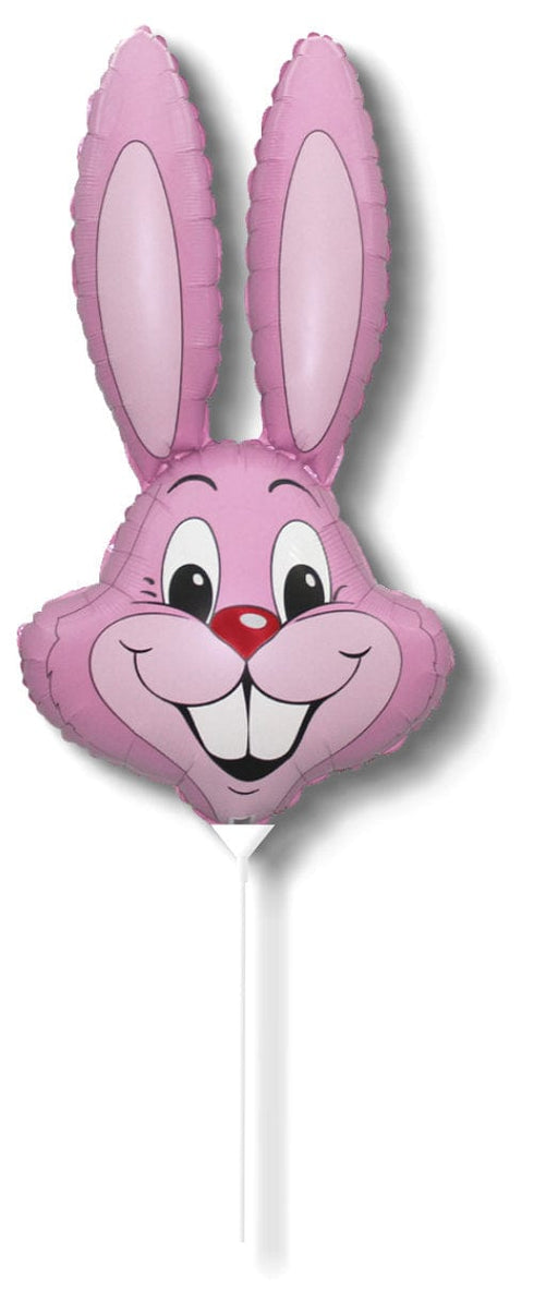 FlexMetal Foil Balloons 16 Inch Mini Rabbit Head Light Pink (Flat)