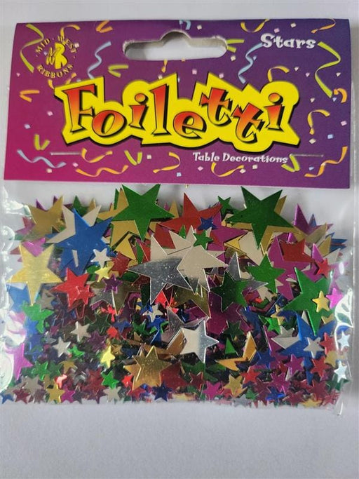 Foiletti 6, 11 & 20mm Assorted Stars Confetti 14g