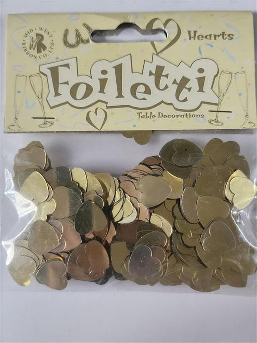 Foiletti Gold Hearts Confetti 14g