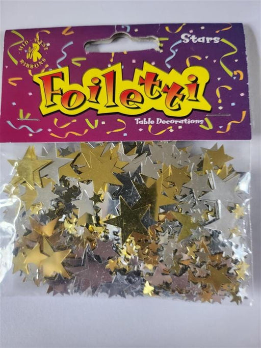 Foiletti Gold & Silver Assorted Star Confetti 14g