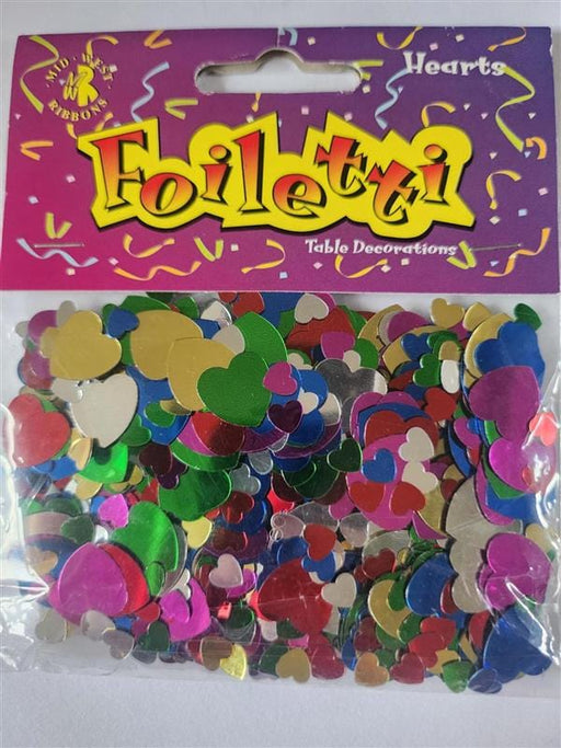Foiletti Multi-Colour Heart Confetti 14g