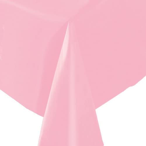 Pretty Pink Plastic Tablecover 137Cm X 274Cm